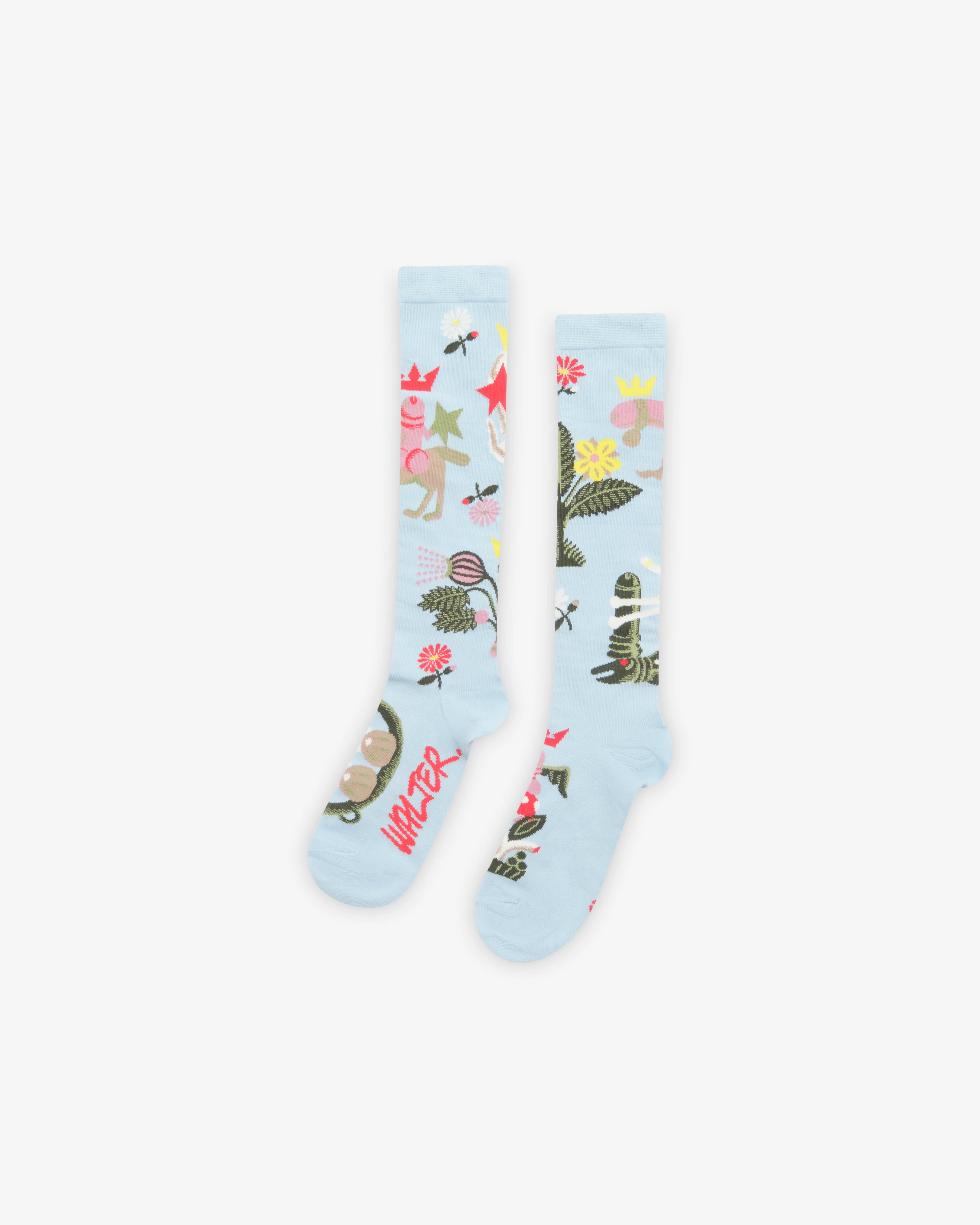 Walter Van Beirendonck - Men's Crown Socks - (Light Blue) - Image 2