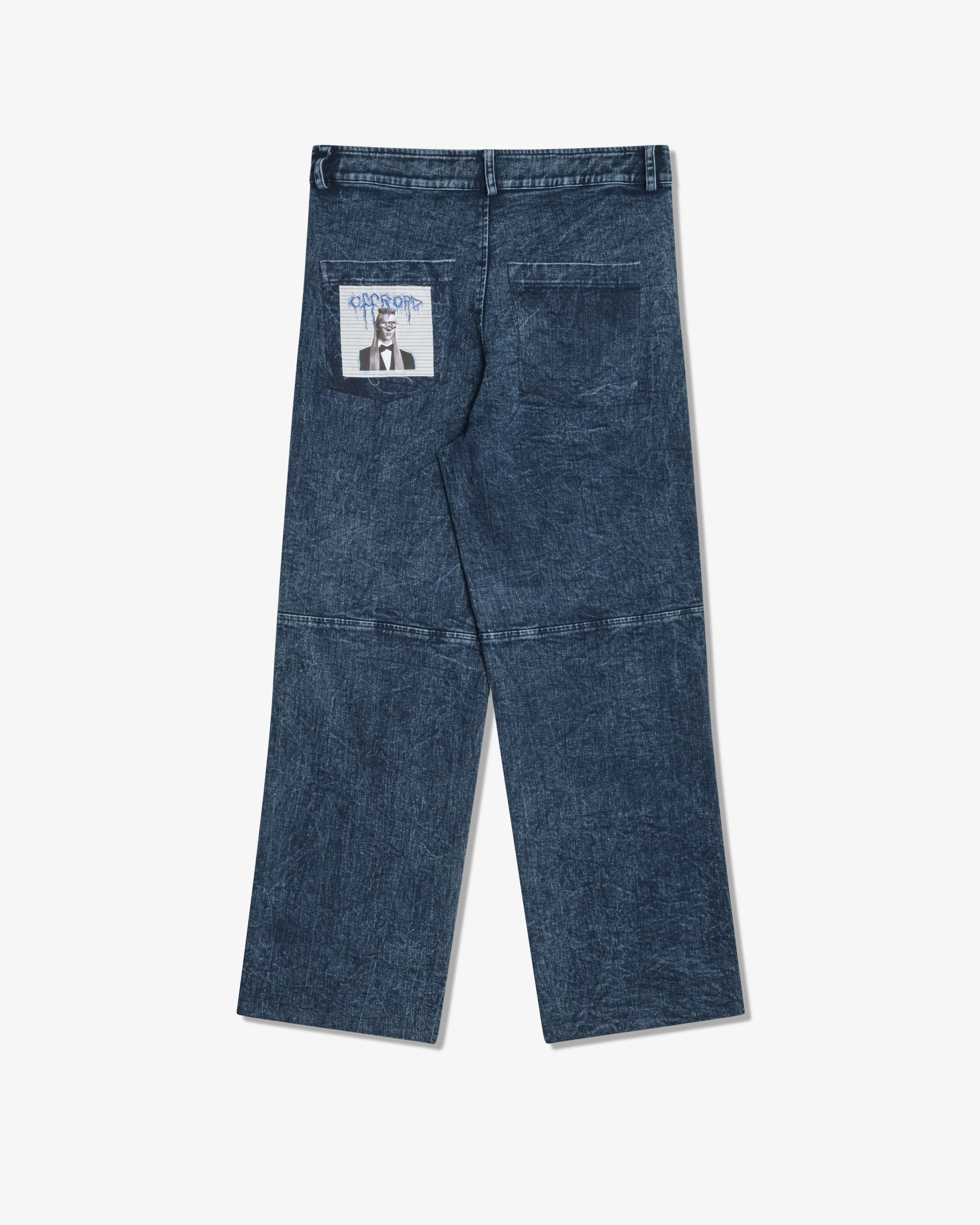 Westfall - Men's Patch Denim Pant - (Washed Blue) - Image 2