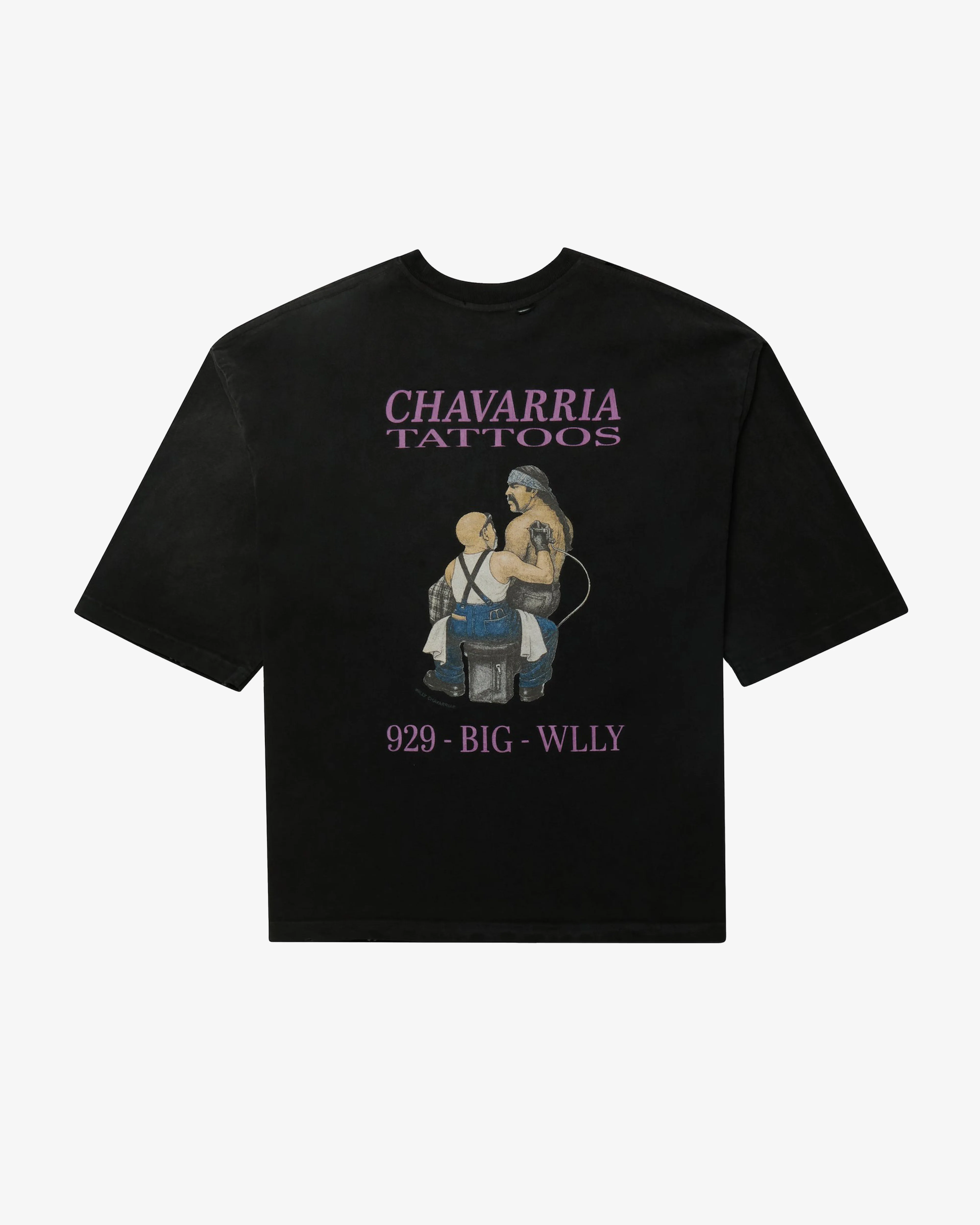Willy Chavarria - Men's Willy Tattoo Buffalo Tee - (Black) - Image 2