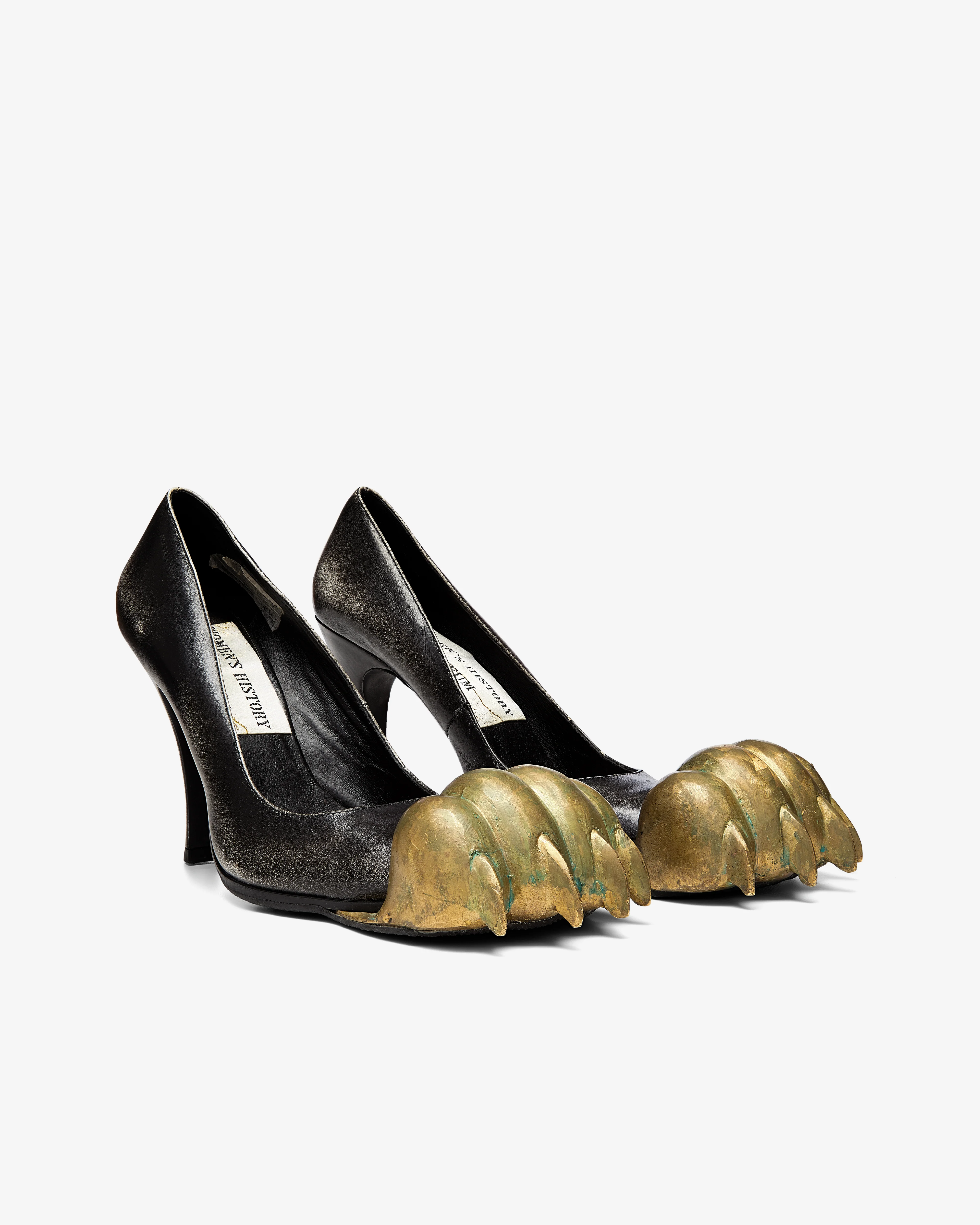 Women's History Museum - Women's Brass Paw Heels - (Black/Gold) - Image 4