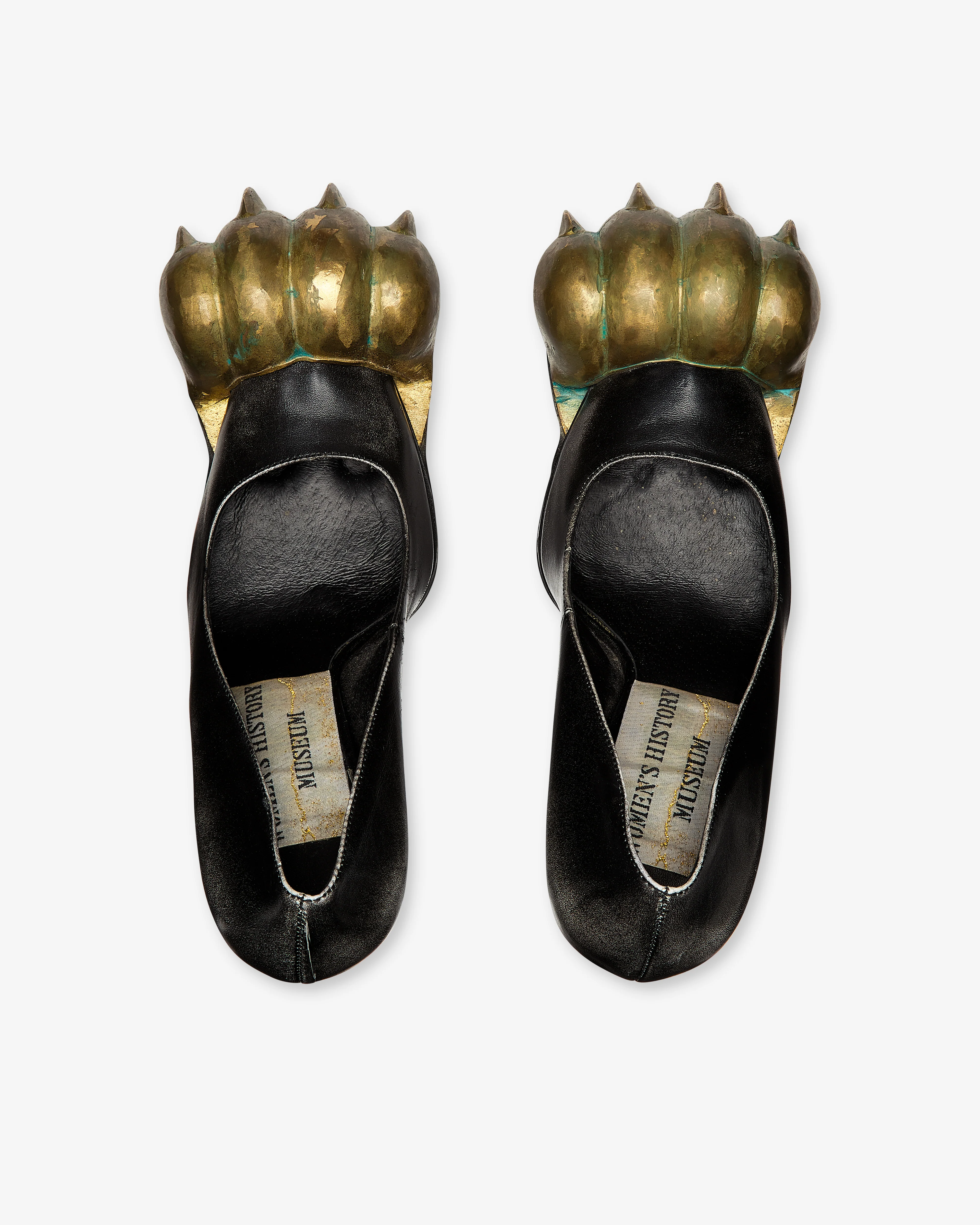 Women's History Museum - Women's Brass Paw Heels - (Black/Gold) - Image 6